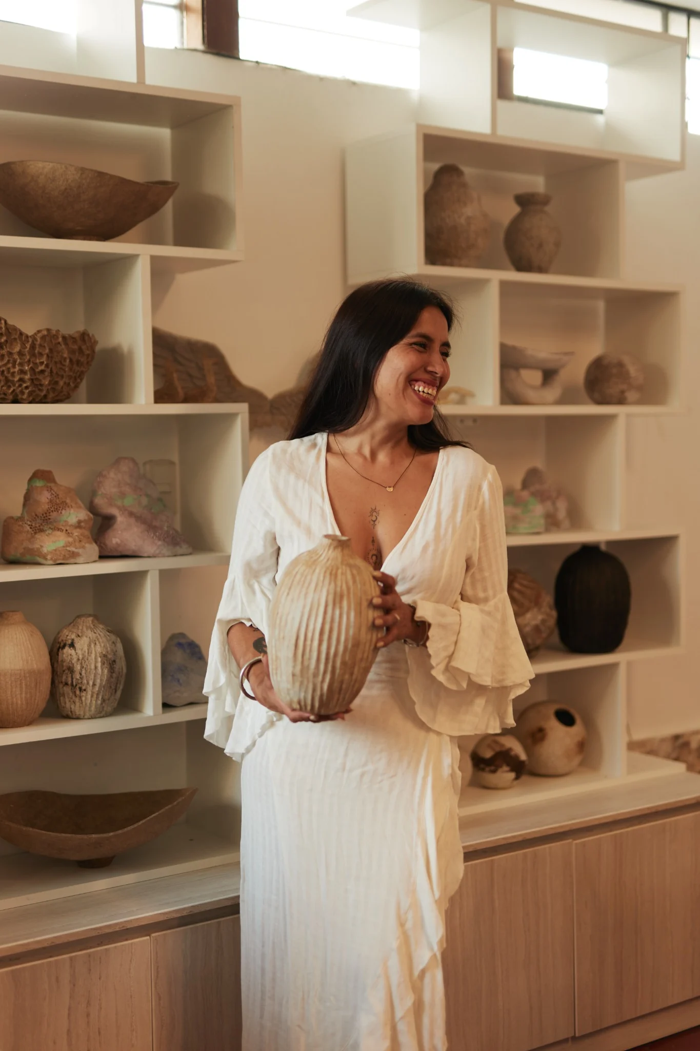 Obra de Unu Papel en el estudio de María Paz Mejía